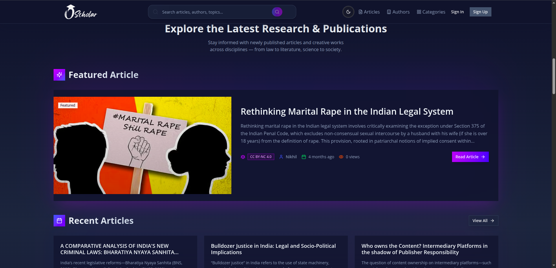 Oscholar - Academic Publishing & Research Platform