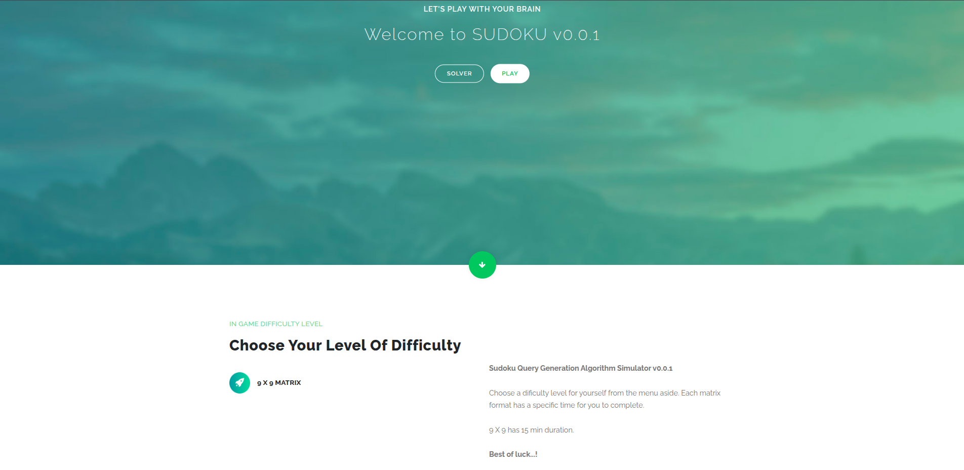 SUDOKU App And SUDOKU Question Generating Algorithm